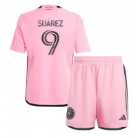 Camiseta Inter Miami Luis Suarez #9 Primera Equipación Replica 2024-25 para niños mangas cortas (+ Pantalones cortos)